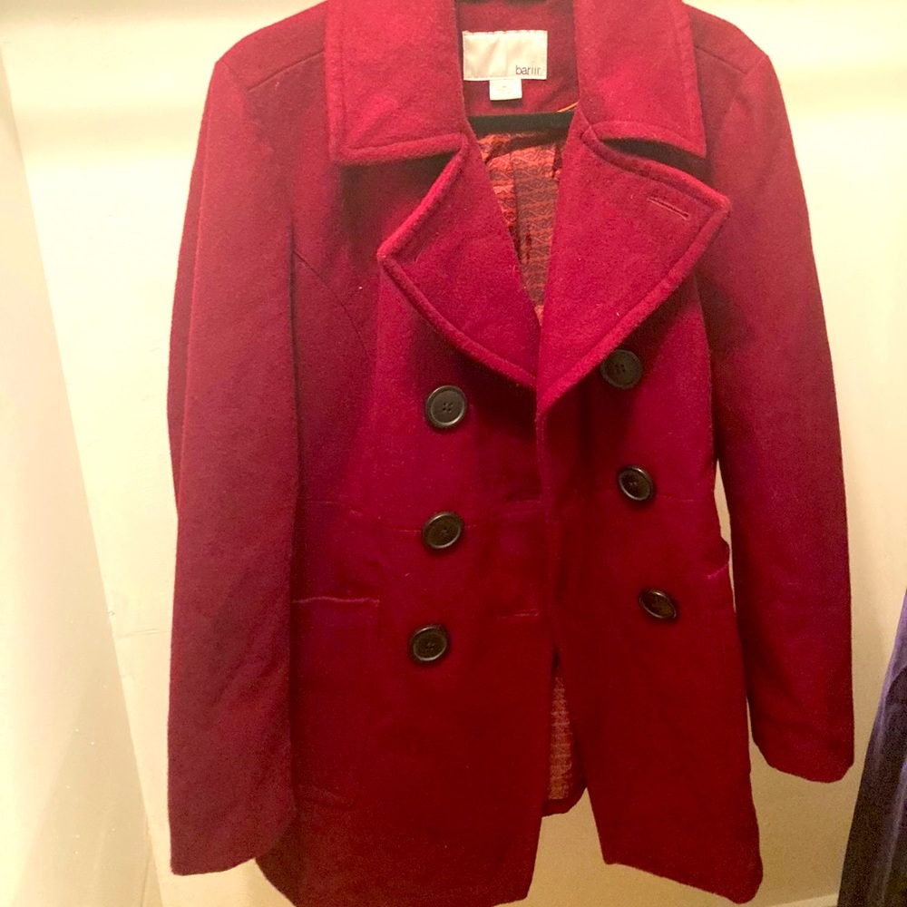 Women’s XL red pea coat